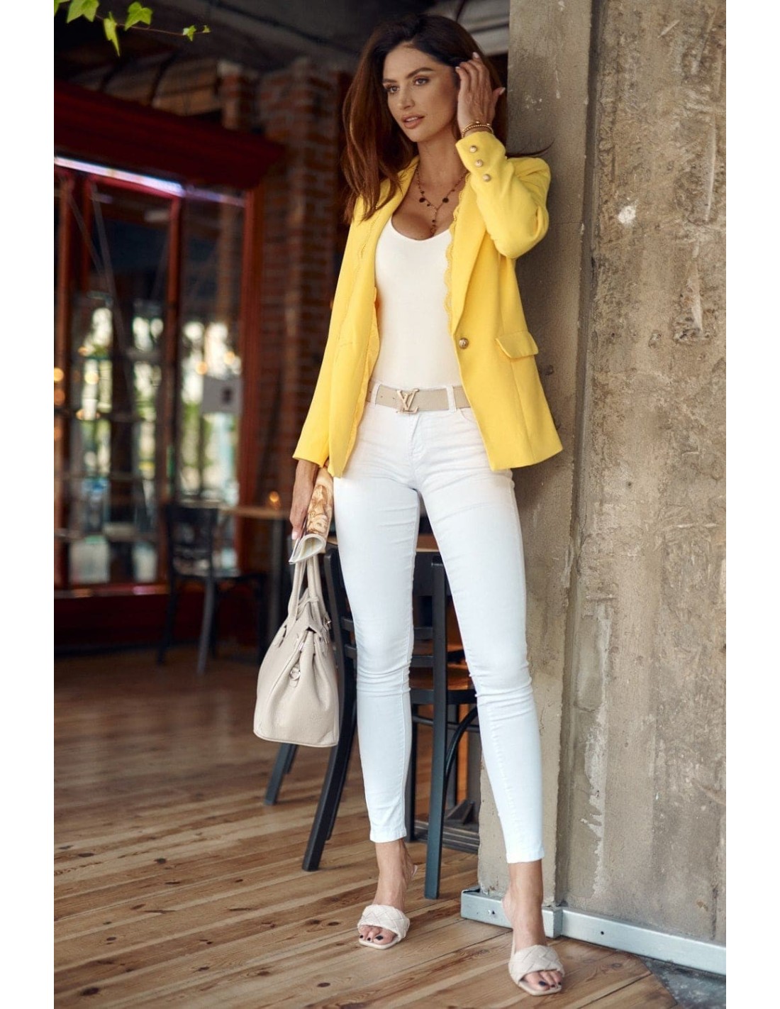 Women\'s white skinny pants 6318 - Online store - Boutique